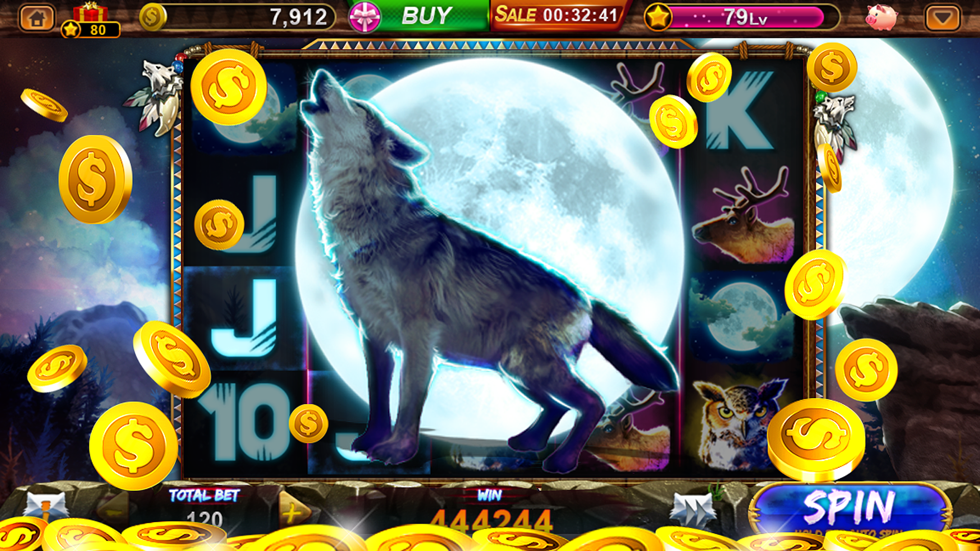 Giao diện trò chơi Casino trực tuyến trên ứng dụng